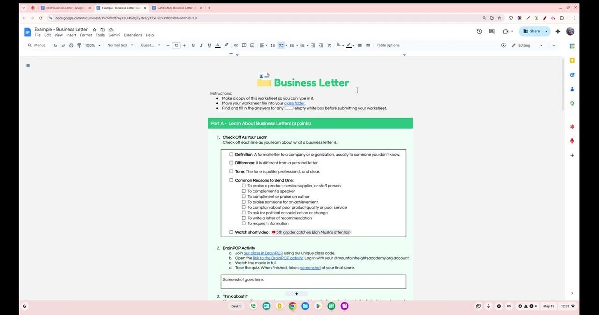 Business Letter