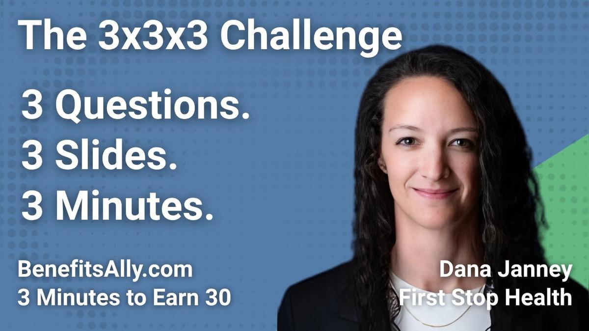 First Stop Health - 3x3x3 Challenge with Dana Janney