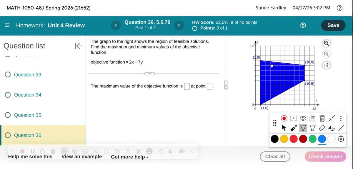 Math 1050 Unit 4 Review #36