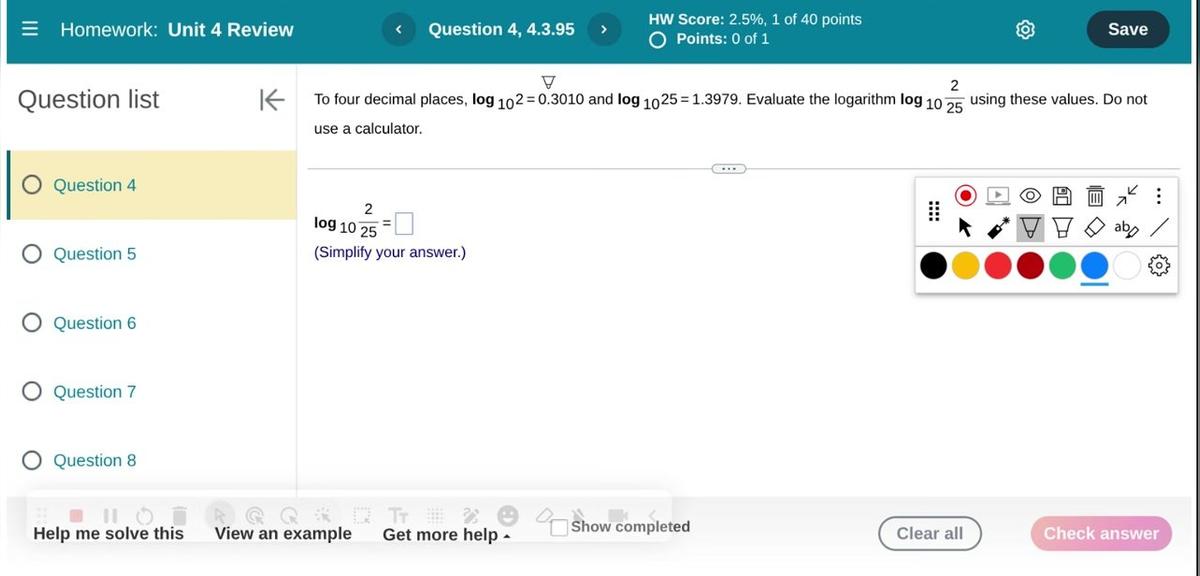 Math 1050 Unit 4 Review #4