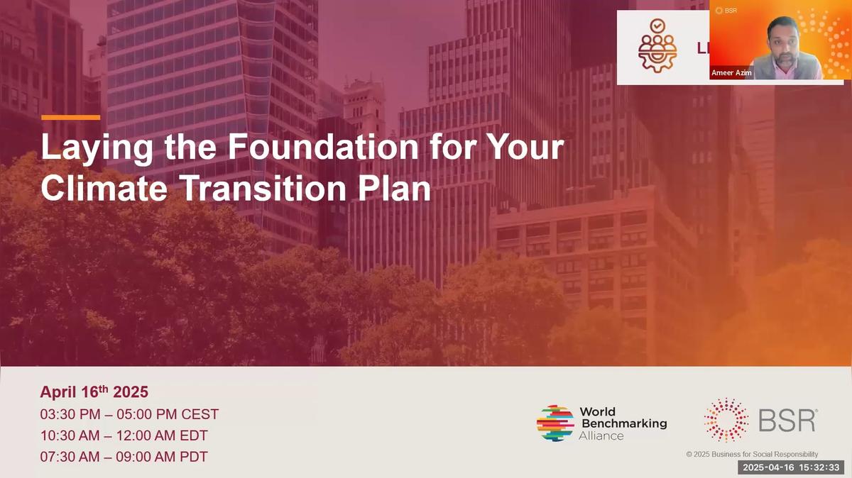 Learning Lab: Laying the Foundation for Your Climate Transition Plan