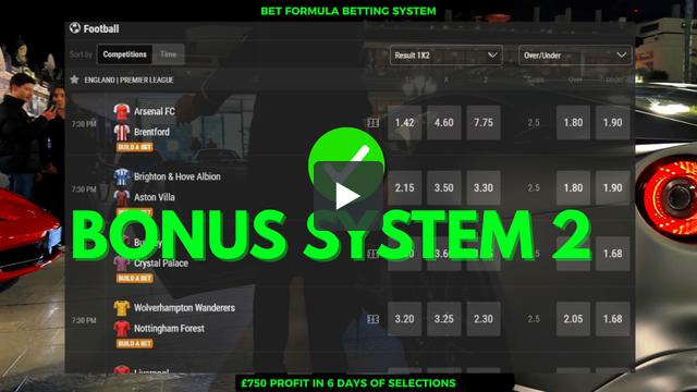Bonus System 2 — 1st & 2nd Half Goal System