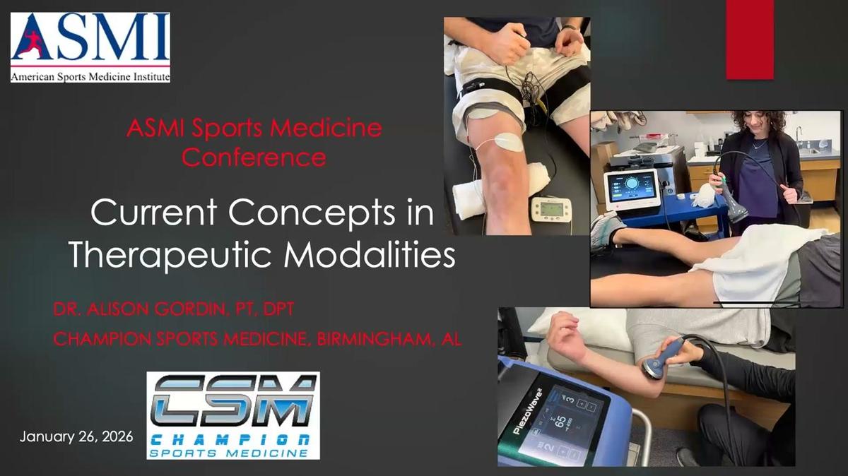 Therapeutic Modalities