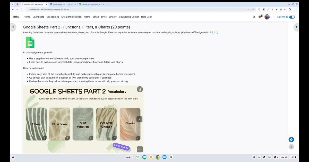Overview: Google Sheets Part 2 - Functions, Filters, &amp; Charts