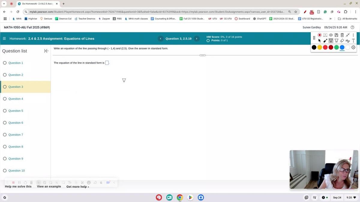 Math 1050 2.4 &amp; 2.5 # 3