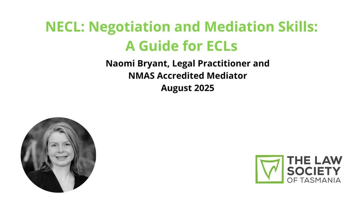 NECL: Negotiation and Mediation Skills - A Guide for ECLs