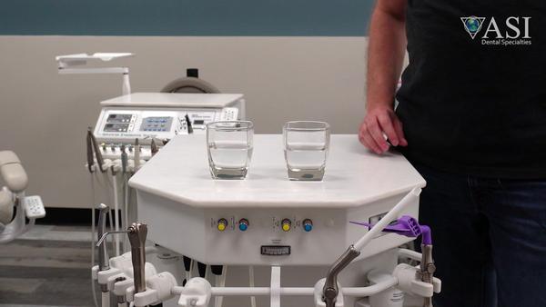 High Flow Suction Demonstration - ASI Self-Contained Mobile Dental Cart [66-7008]