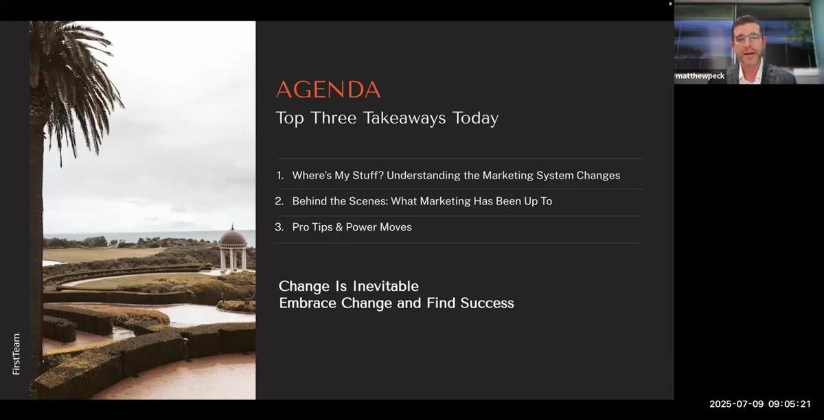 Marketing Overview – What’s New &amp; How to Access It All w/Matt Peck &amp; Marketing Team (7-9-25)