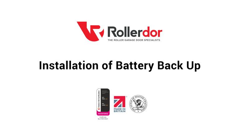 Installation of Battery Back Up