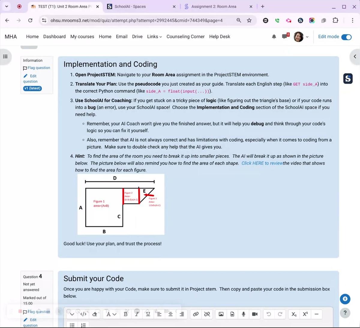 T1 Room Area Coding Section Explanation