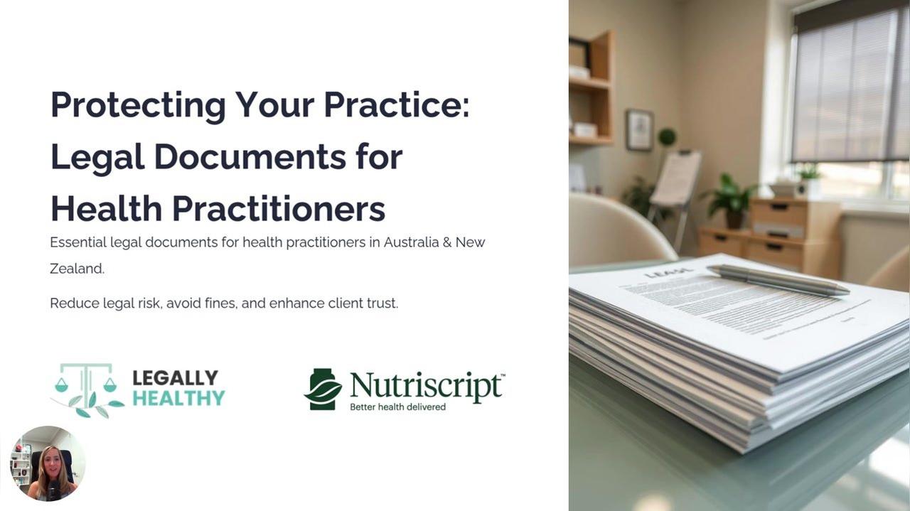 Protecting Your Practice Legal Documents for Health Practitioners