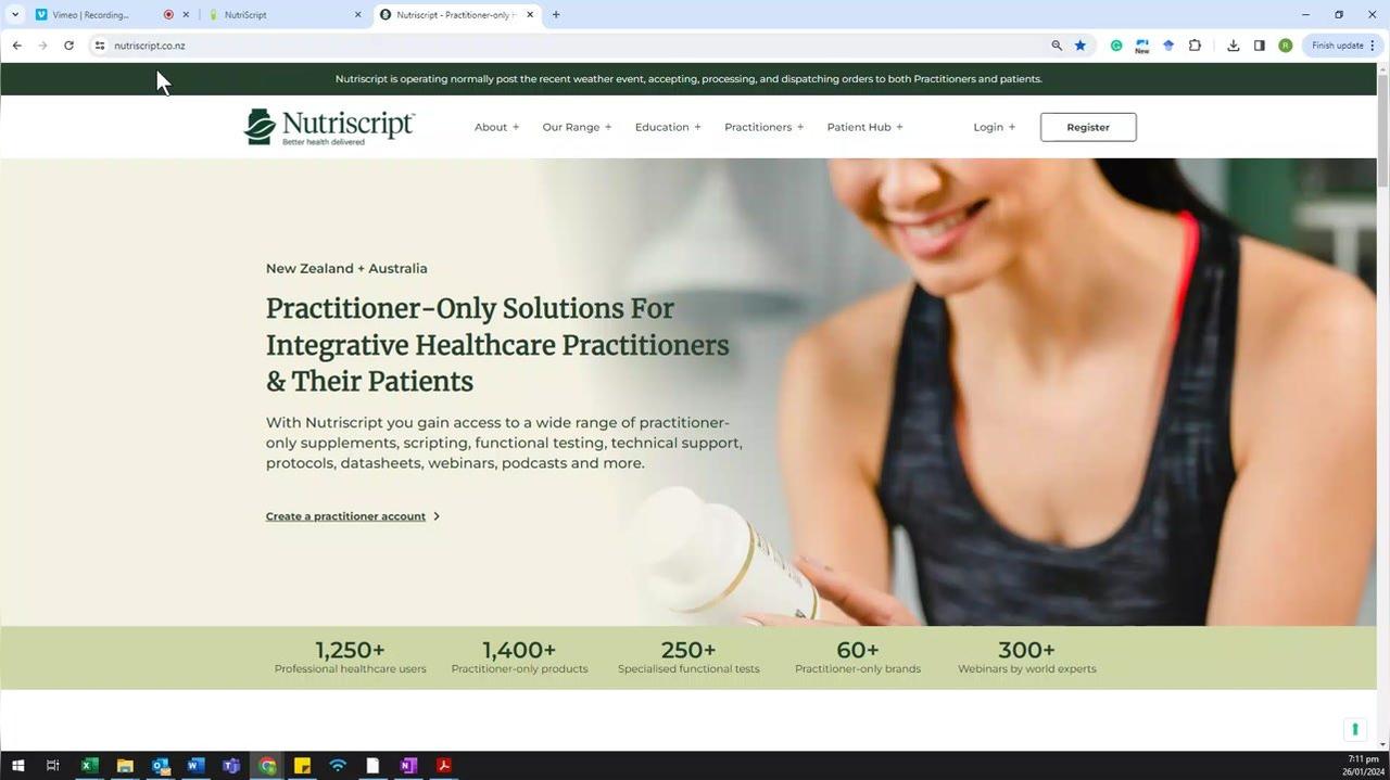 Nutriscript - How to Login to NS Australia
