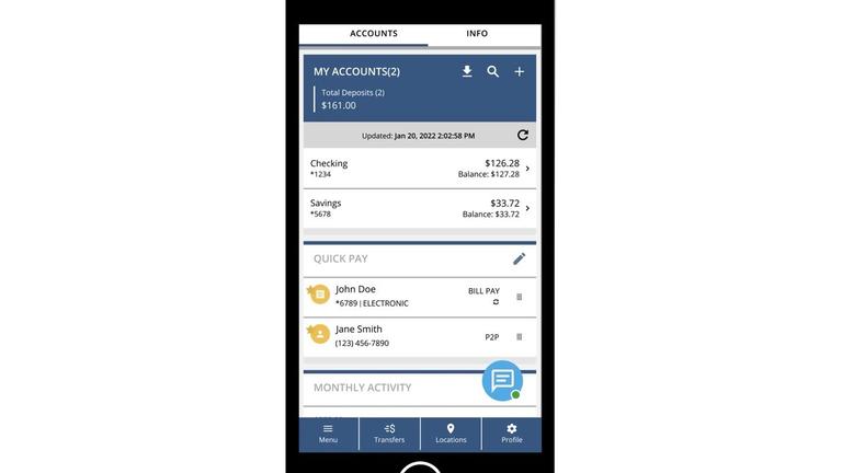 Mobile Banking Interface