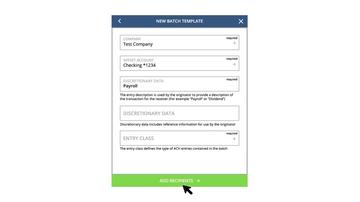 Managing ACH Batch Templates