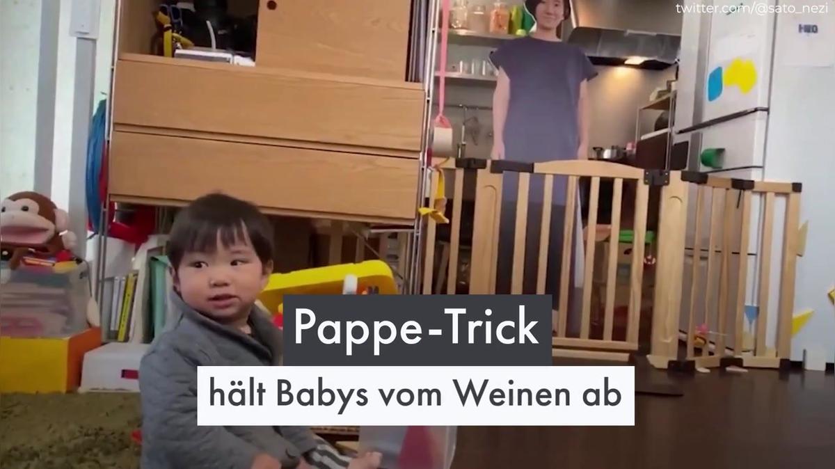 Pappe-Trick hält Babys vom Weinen ab_2