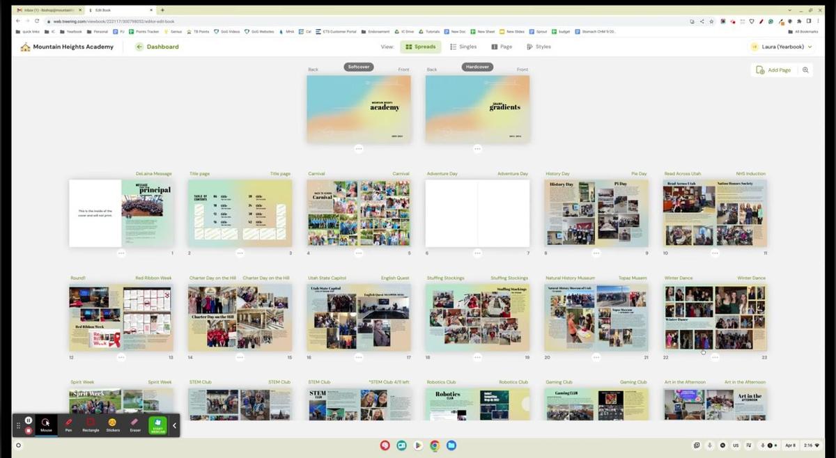 Yearbook: Pre-made Spreads - Video1