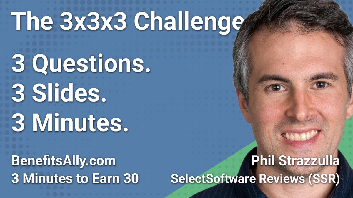 SelectSoftware Reviews (SSR) - 3x3x3 Challenge with Phil Strazzulla