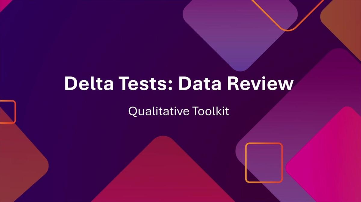 Delta Tests: Data Review