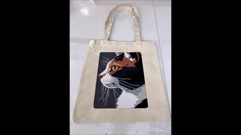 colourful cat tote bag