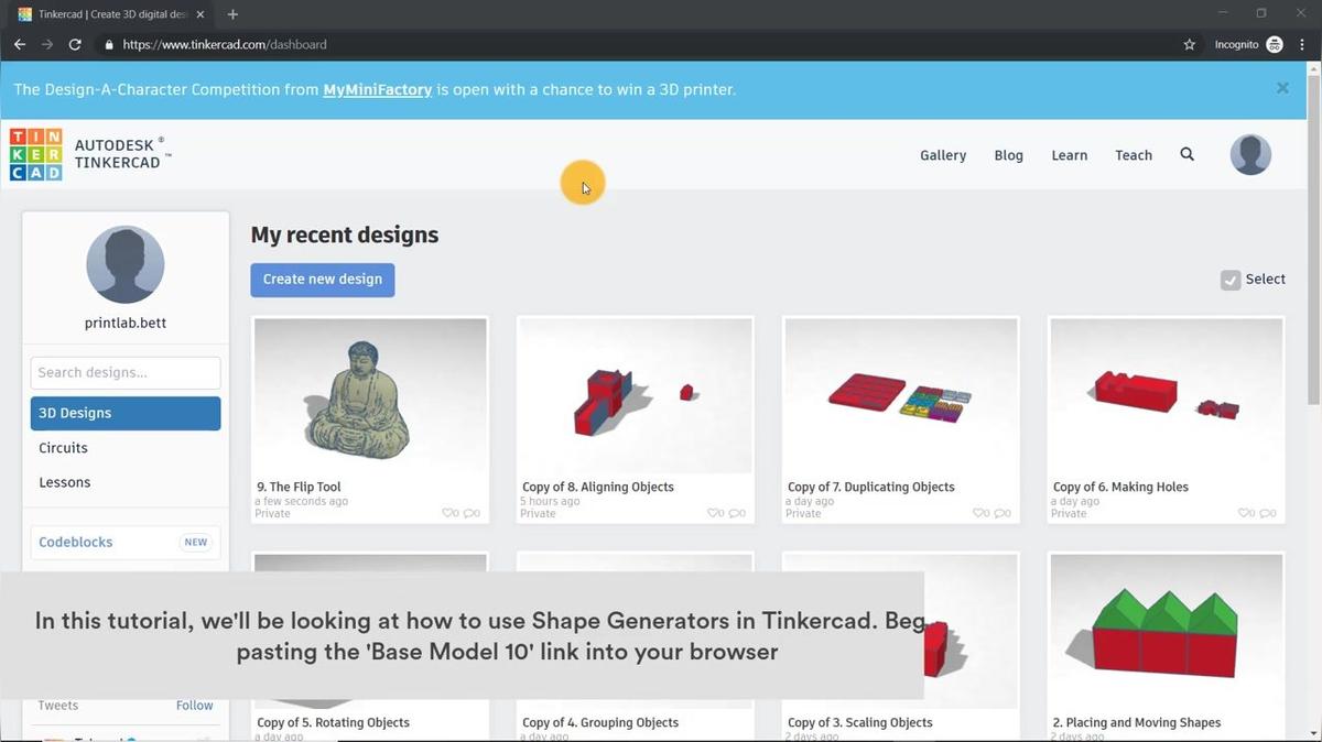 10 - Shape Generators