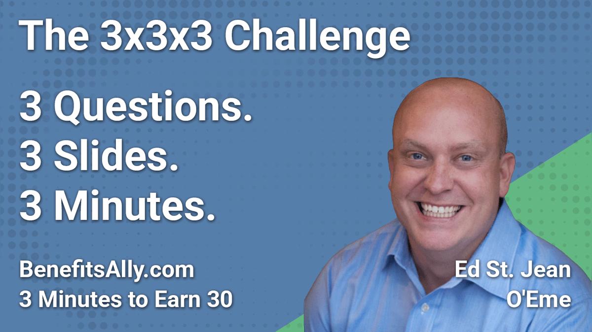O'Eme - 3x3x3 Challenge With Ed St. Jean