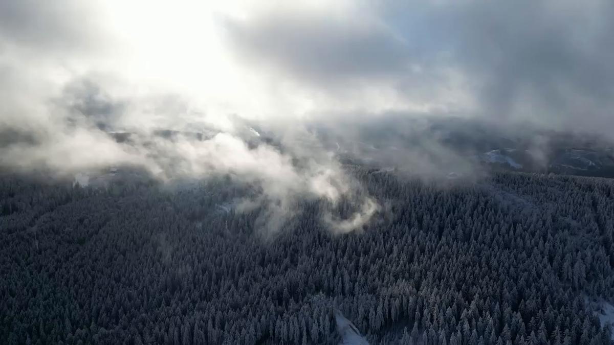 Drone Overlooking Mountains