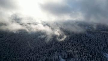 Drone Overlooking Mountains