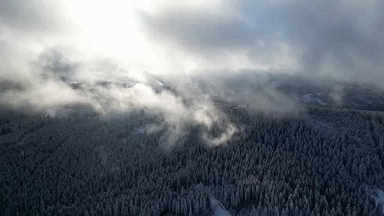 Drone Overlooking Mountains