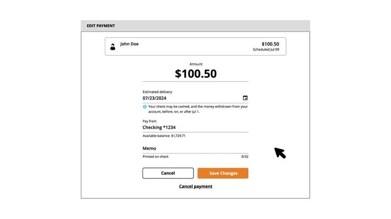 CFNBP09 - Editing or Cancelling a Pending Payment