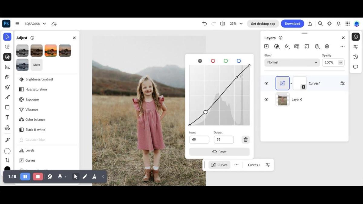 Photoshop on the Web: Curves
