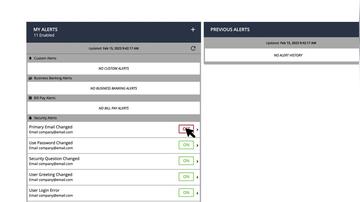 Managing Business Alerts