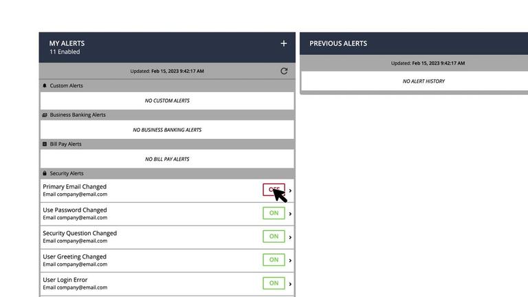 Managing Business Alerts