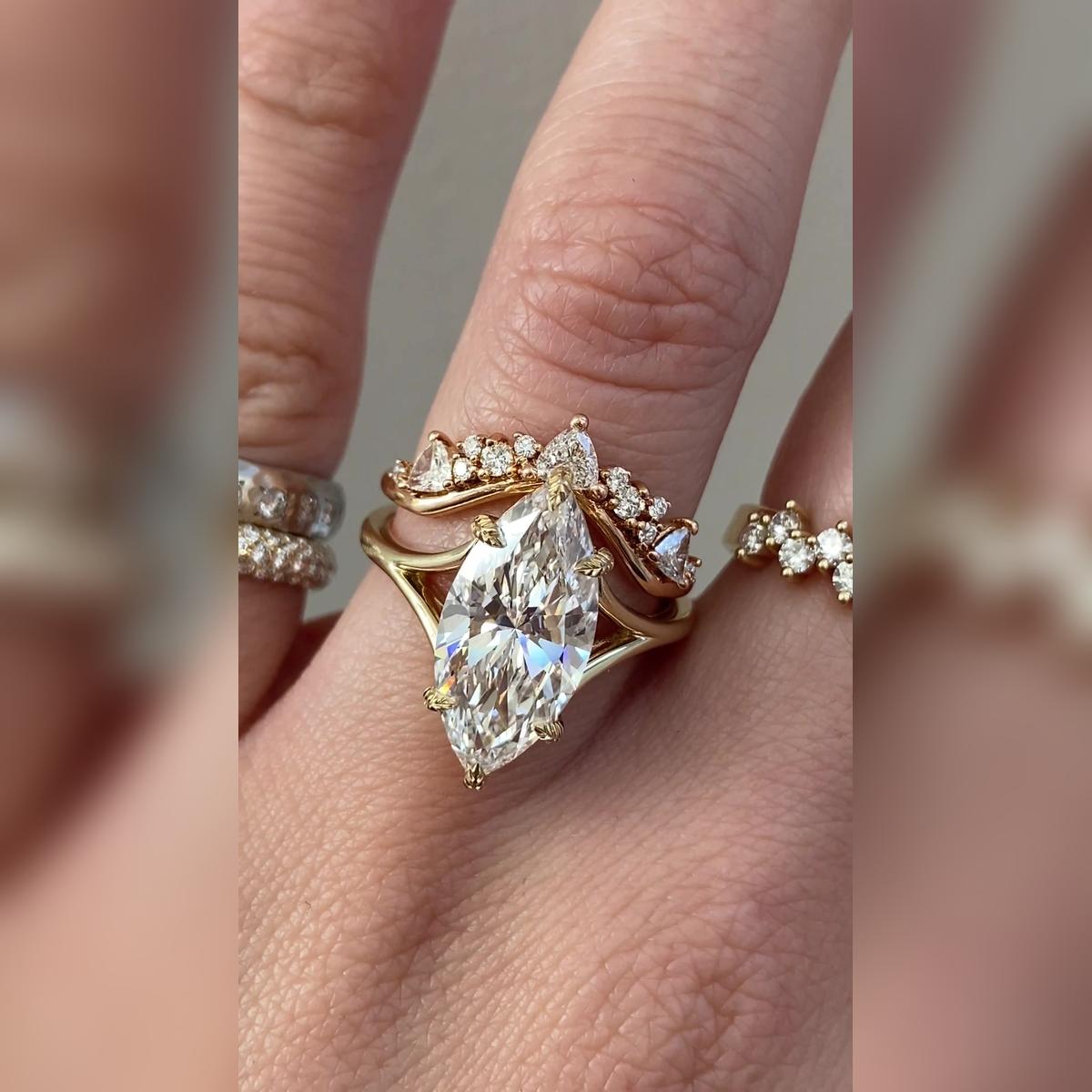 Mylex Marquise Wedding Band Pairings