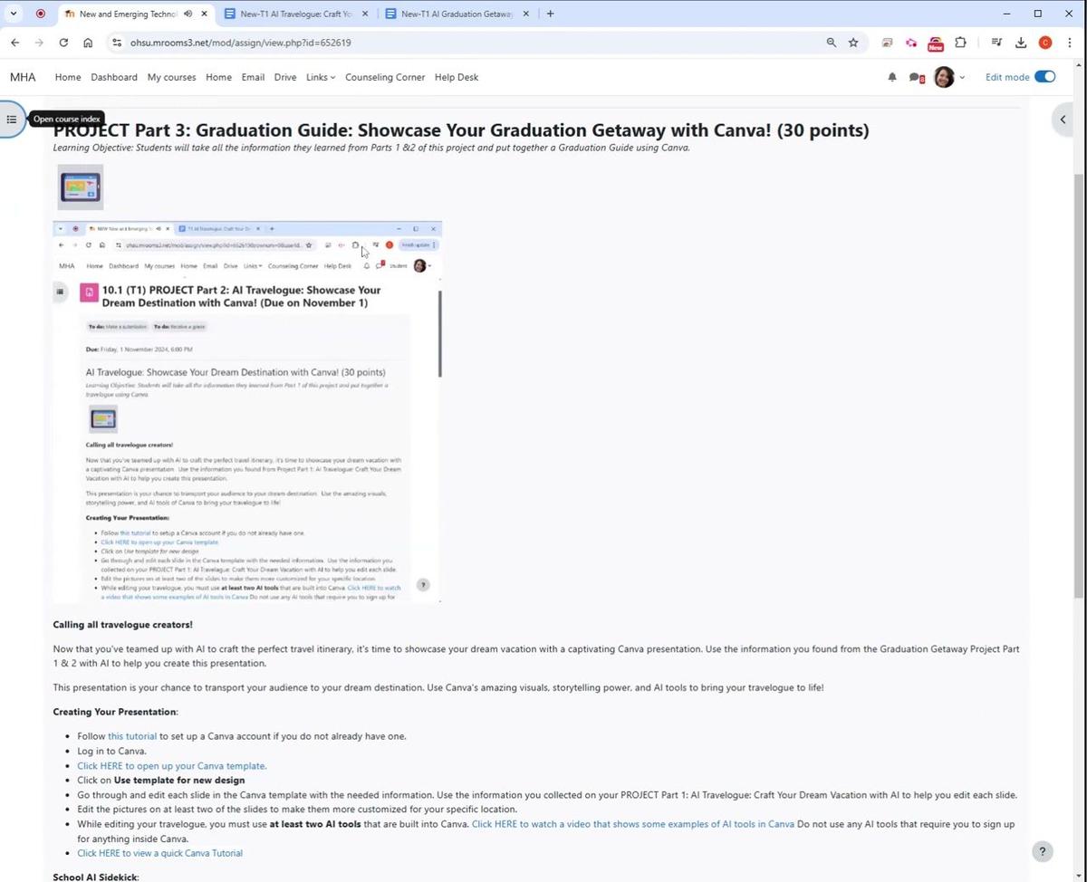 T1 Graduation Guide Template Instructions