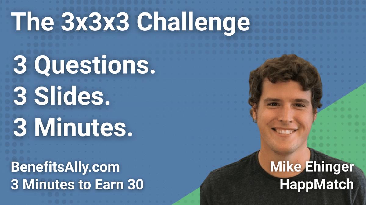 HappMatch - 3x3x3 Challenge with Mike Ehinger