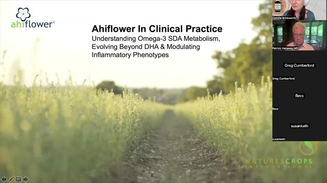 Ahiflower in Clinical Practice Presentation- Greg Cumberford, Dr Patrick Hanaway, Camilla Brinkworth (1)