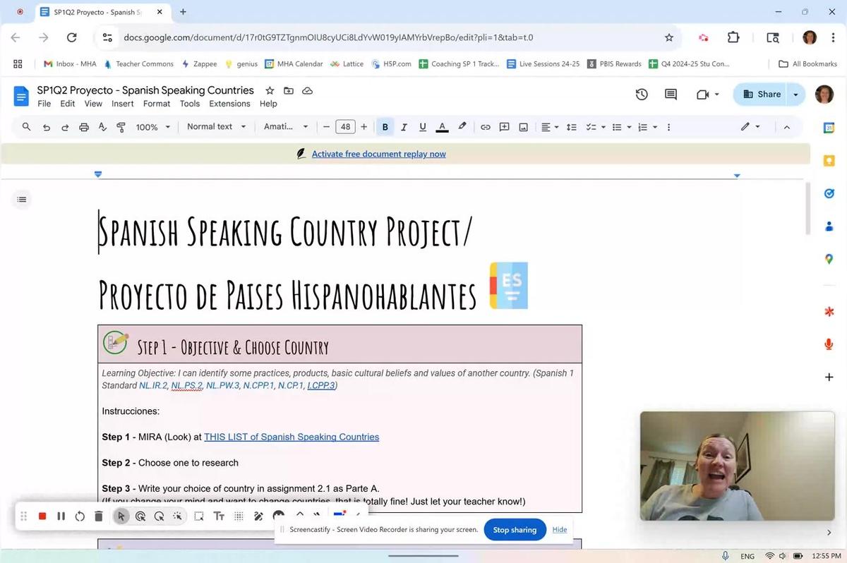 SP1Q2 Spanish Speaking Countries Project