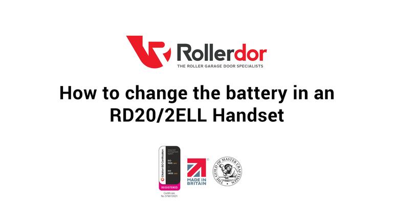 How to change the battery in an RD20/2ELL Handset