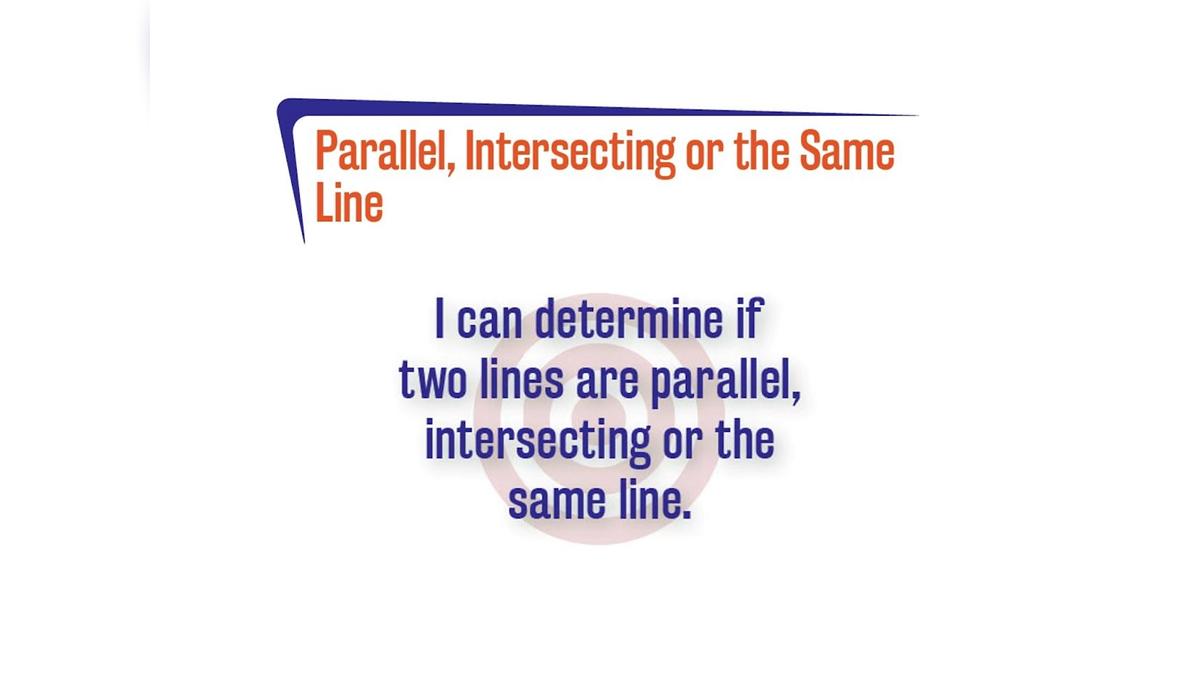 FL27SP 3.6.1 Parallel, Intersecting or the Same Line
