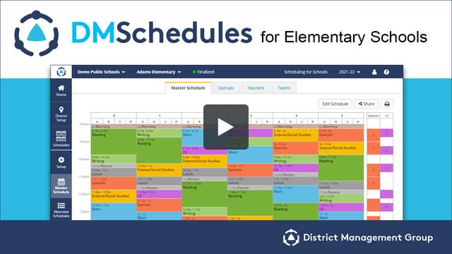 DMSchedules - Scheduling for Elementary Schools - Video Demo