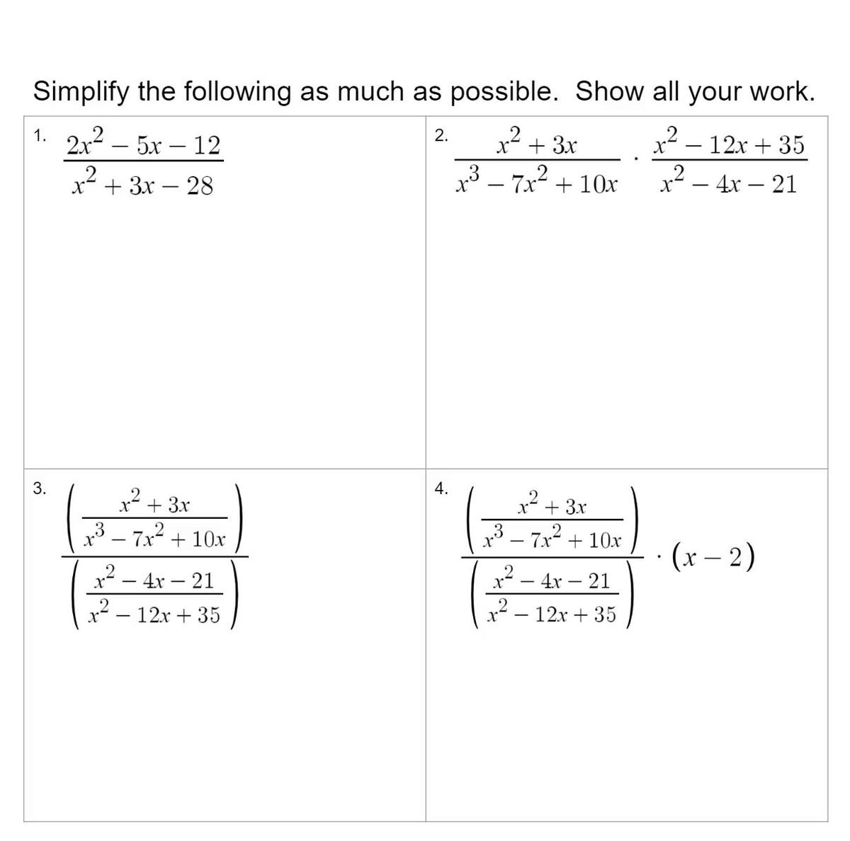 Homework Help Lesson 5.2 Simplifying, Multiply and Dividing Free Response.mp4