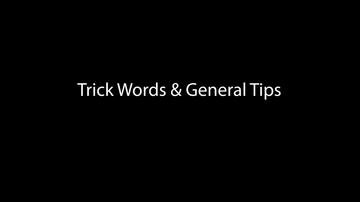 FUN L2 Trick Words &amp; General Tips (6:50)