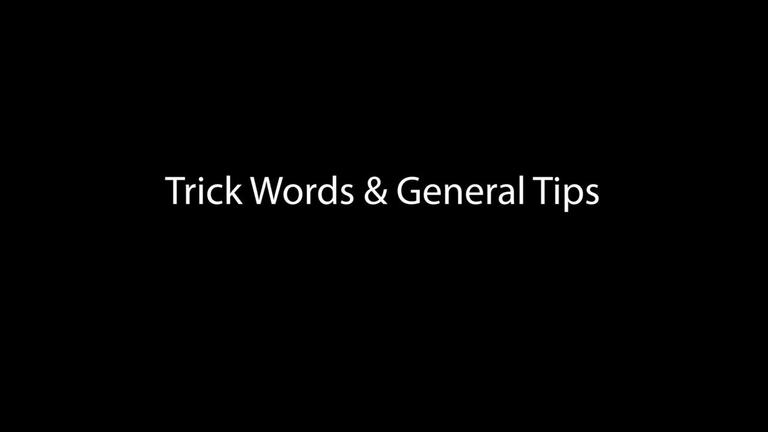FUN L2 Trick Words &amp; General Tips (6:50)