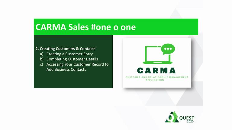 Video #2 - Creating Customers and Contacts