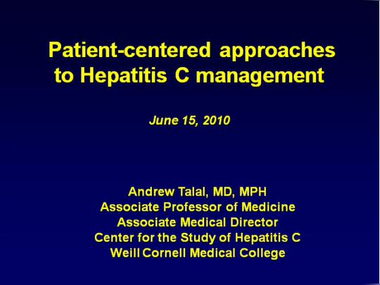 New Developments in the Diagnosis and Treatment of Hepatitis C Virus