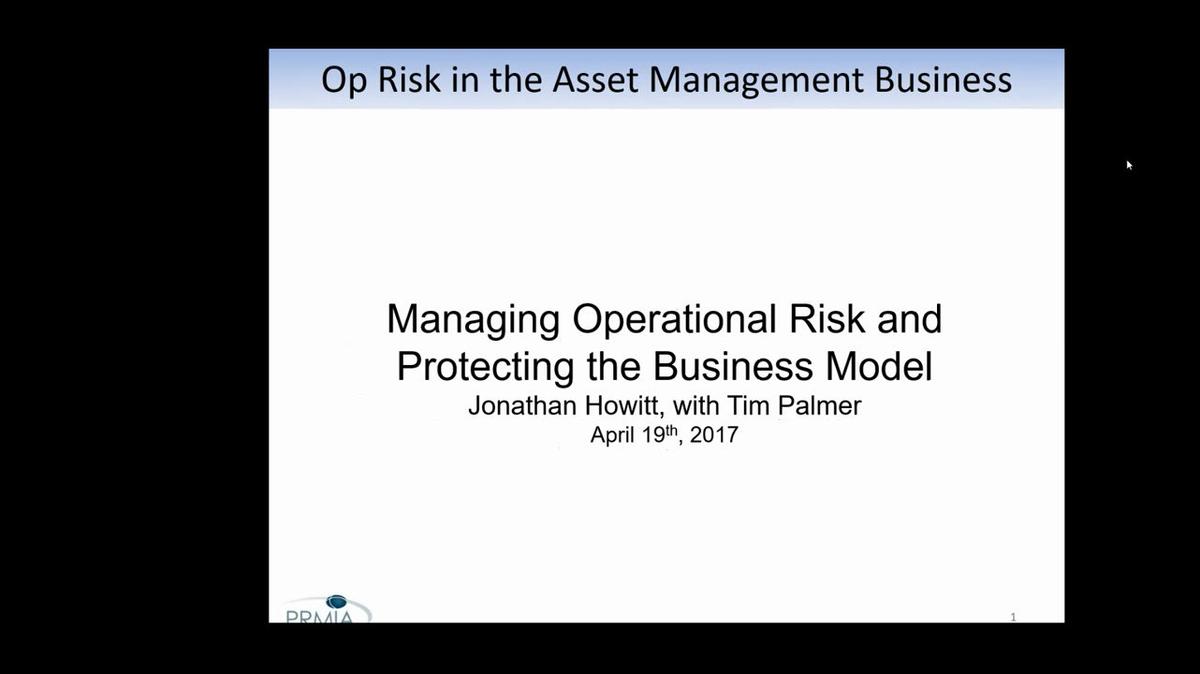 Operational Risk Management and Asset Management Business Models