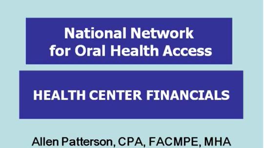 Financial Management Part II for Health Center Oral Health Programs