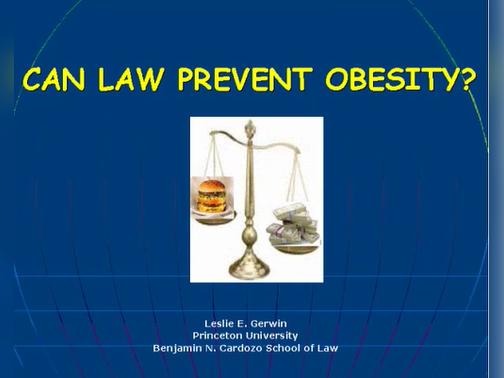 Sue Who?: Litigation and Obesity