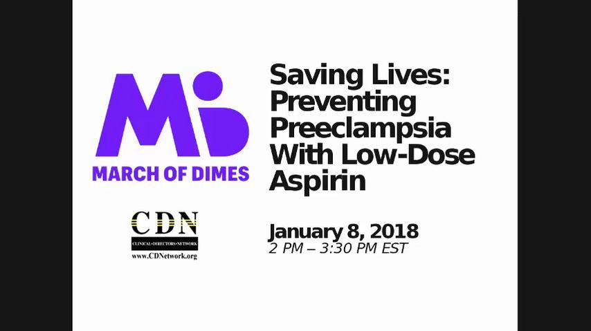 Saving Lives: Preventing Preeclampsia With Low-Dose Aspirin.1.8.18