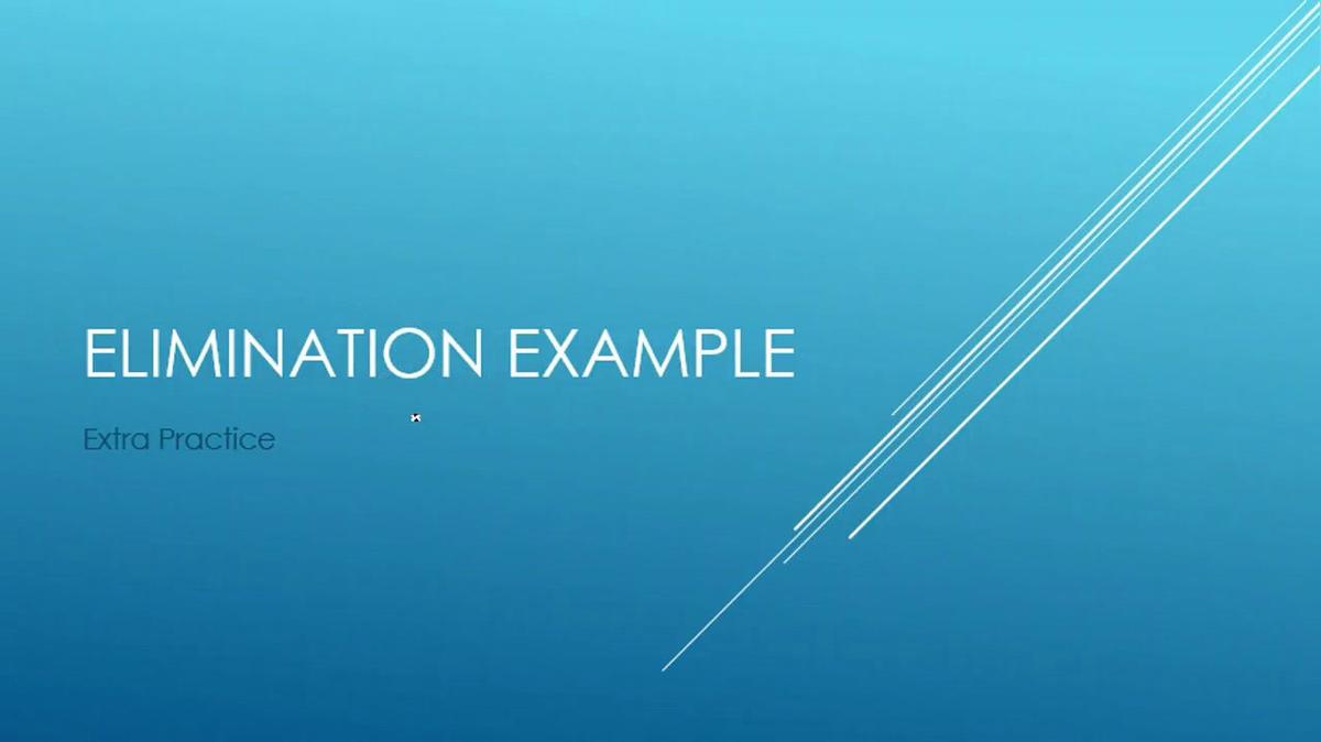 SMI Extra Elimination Example with Fraction Answer.mp4